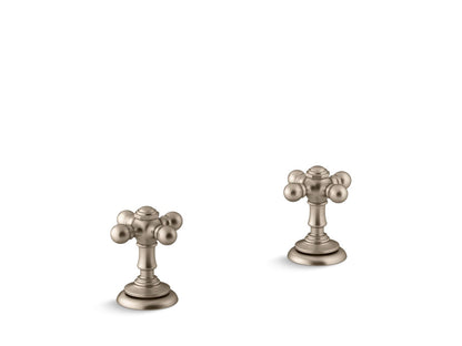 KOHLER K-T98071-3 Artifacts Deck-mount bath faucet handle trim with Cross design