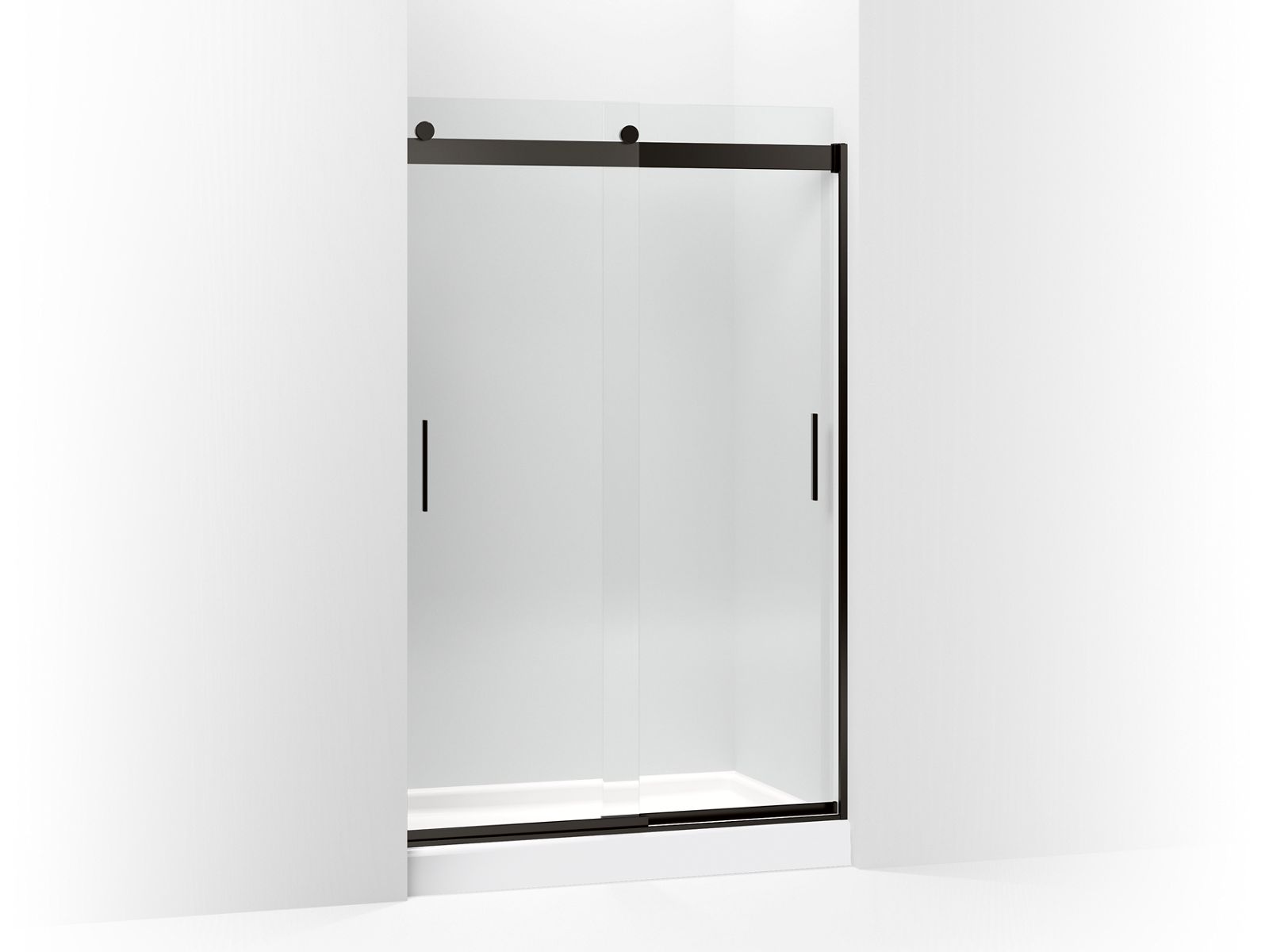 KOHLER K-706008-L Levity Sliding shower door, 74" H x 43-5/8 - 47-5/8" W, with 1/4" thick Crystal Clear glass