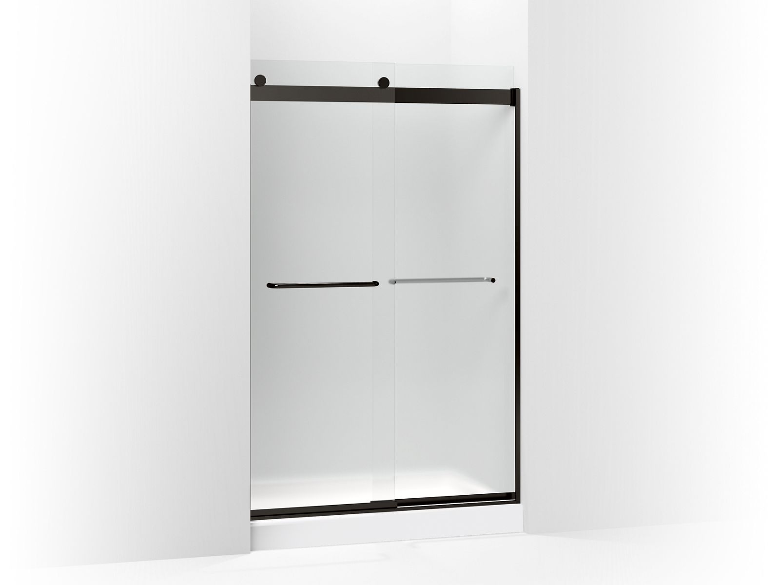 KOHLER K-706014-D3 Levity Sliding shower door, 74" H x 44-5/8 - 47-5/8" W, with 1/4" thick Frosted glass