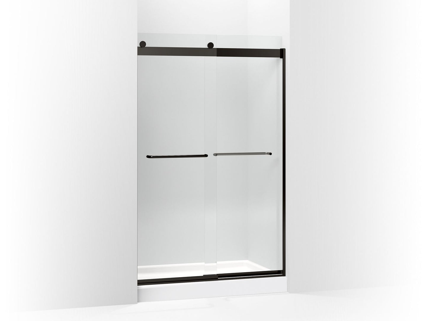 KOHLER K-706014-L Levity Sliding shower door, 74" H x 44-5/8 - 47-5/8" W, with 1/4" thick Crystal Clear glass
