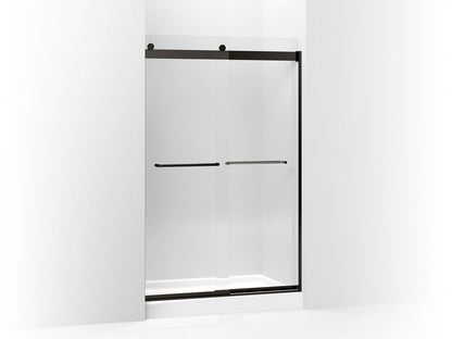 KOHLER K-706014-L Levity Sliding shower door, 74" H x 44-5/8 - 47-5/8" W, with 1/4" thick Crystal Clear glass