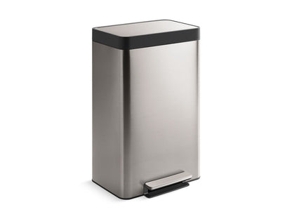 KOHLER K-20940 13-gallon stainless steel step trash can