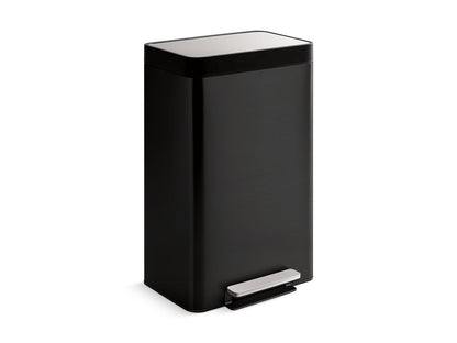KOHLER K-20940 13-gallon stainless steel step trash can