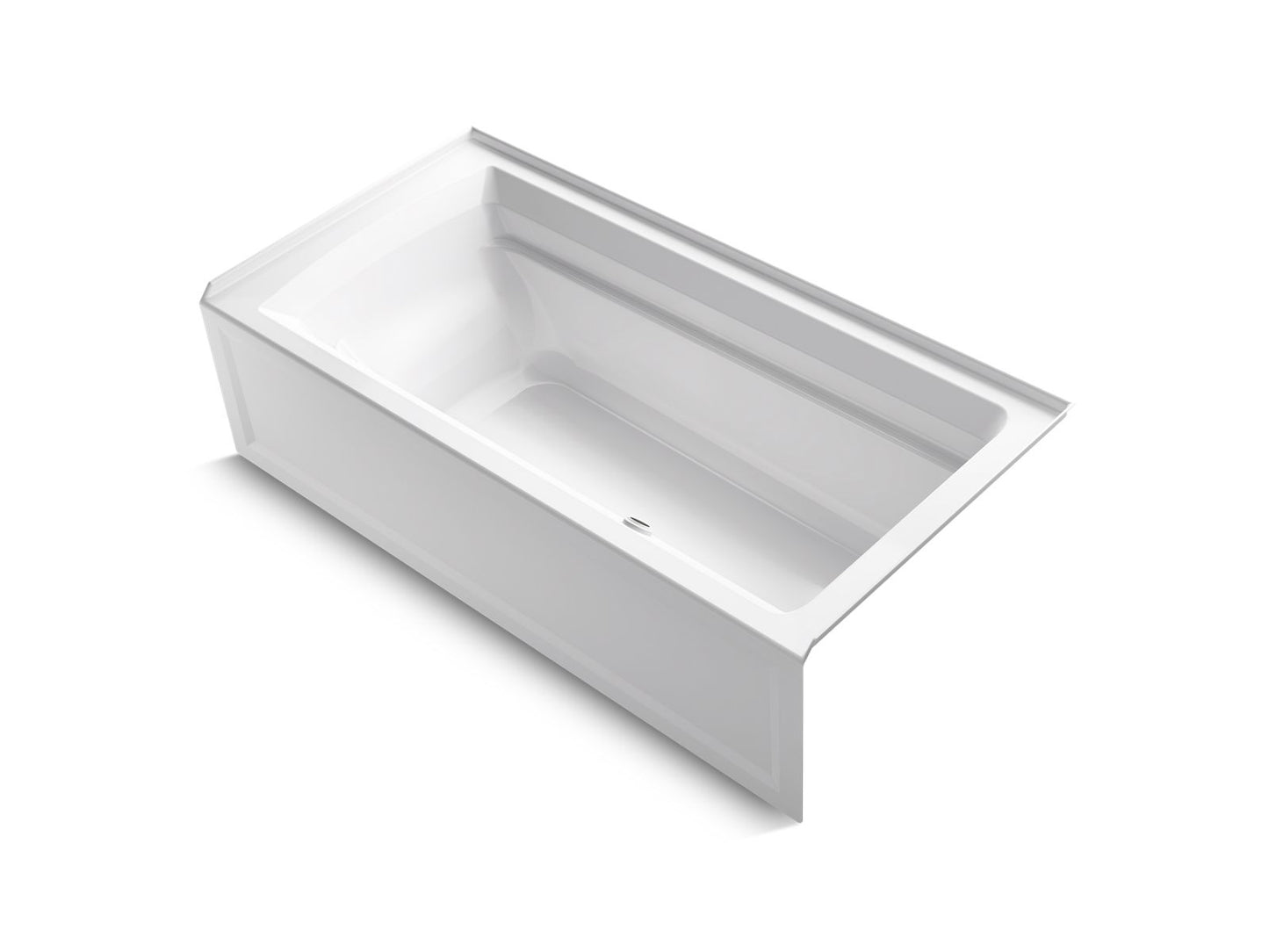 KOHLER K-1125-RAW Archer 72" x 36" alcove bath with Bask heated surface, alcove, right drain