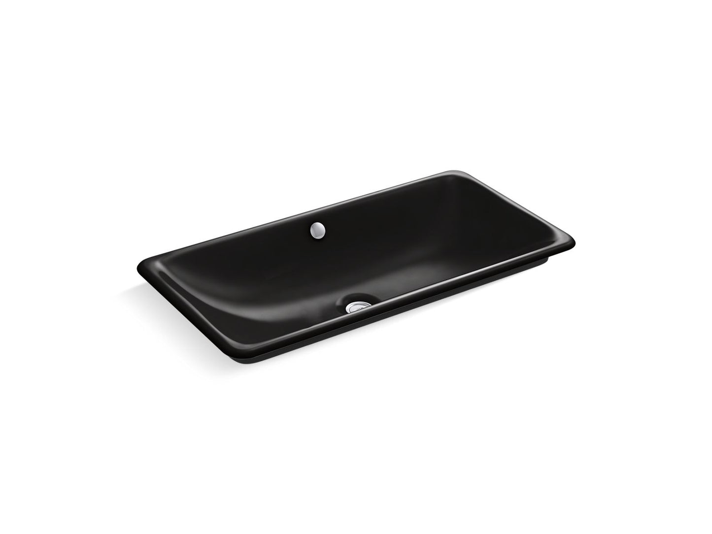 KOHLER K-20212-P5 Iron Plains 30" rectangular drop-in/undermount/vessel bathroom sink with Iron Black painted underside