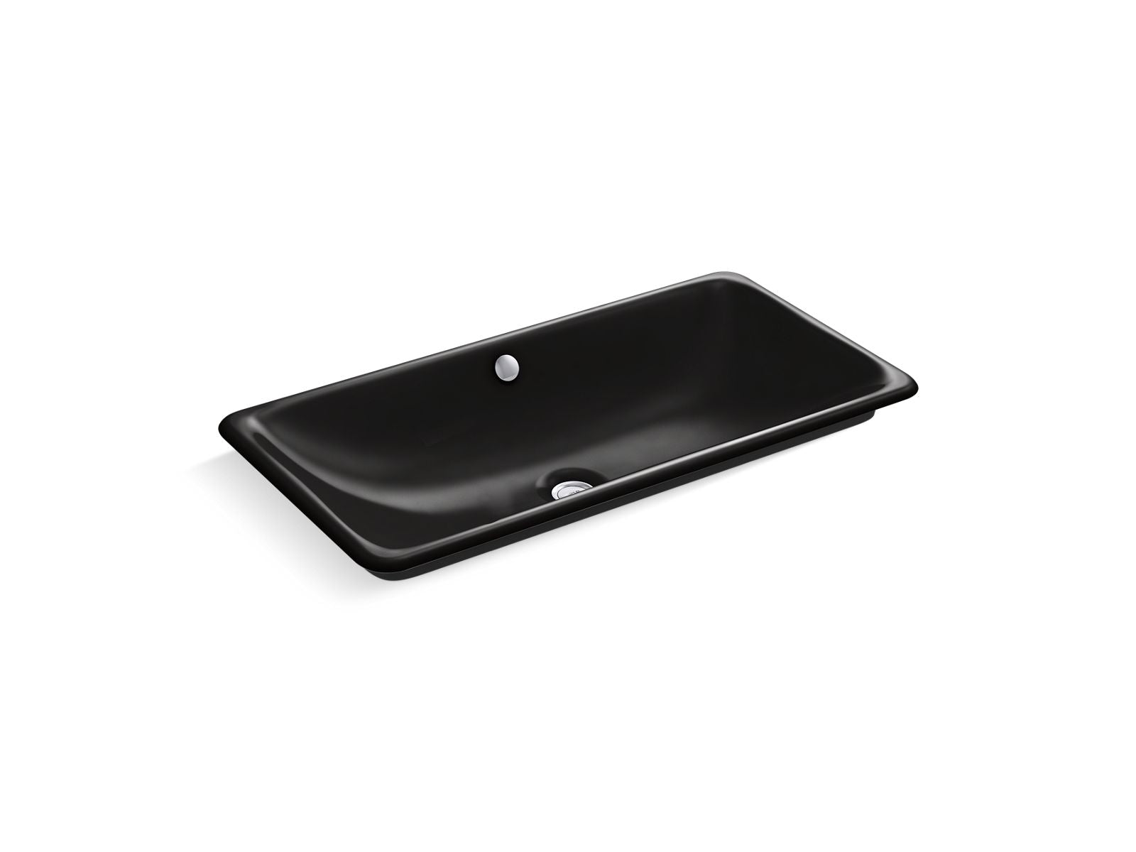 KOHLER K-20212-P5 Iron Plains 30" rectangular drop-in/undermount/vessel bathroom sink with Iron Black painted underside