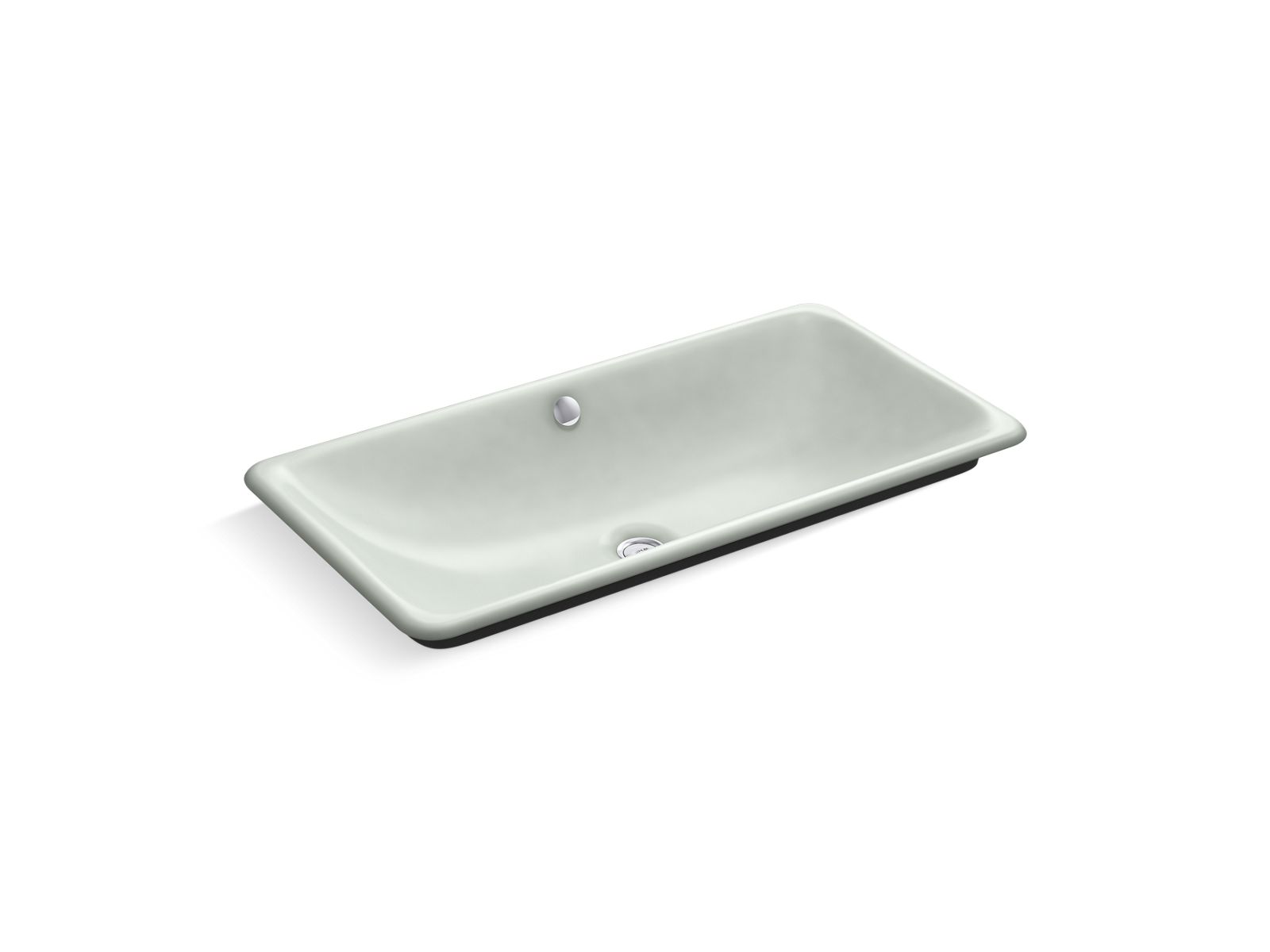 KOHLER K-20212-P5 Iron Plains 30" rectangular drop-in/undermount/vessel bathroom sink with Iron Black painted underside