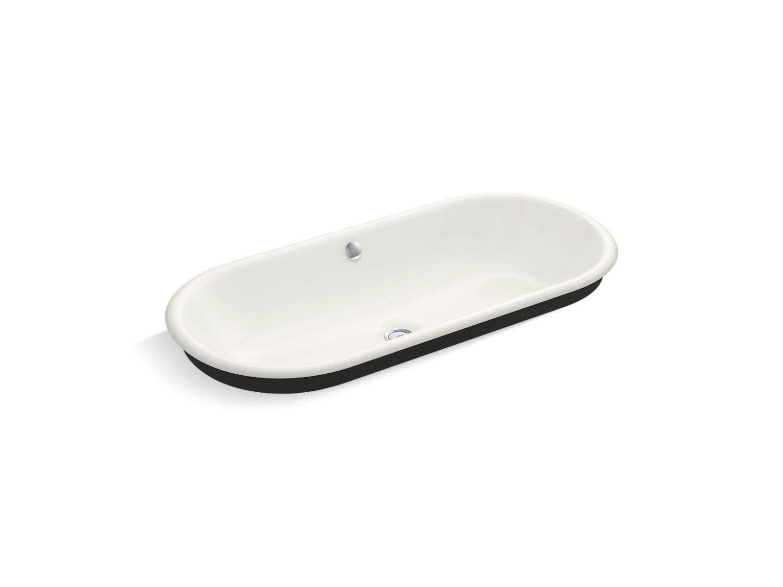 KOHLER K-20213-P5 Iron Plains 33" oval drop-in/undermount/vessel bathroom sink with Iron Black painted underside