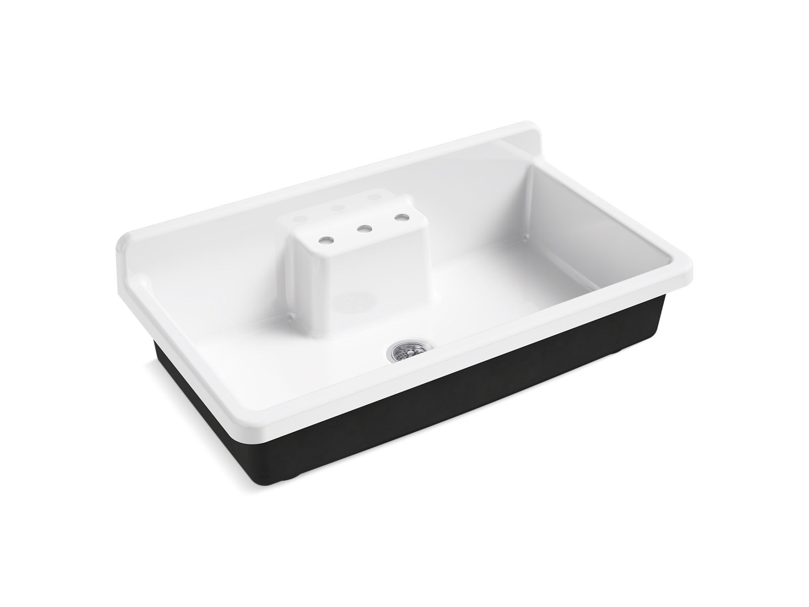 KOHLER K-21103-3HP5 Farmstead 45" top-/wall-mount single-bowl workstation farmhouse kitchen sink