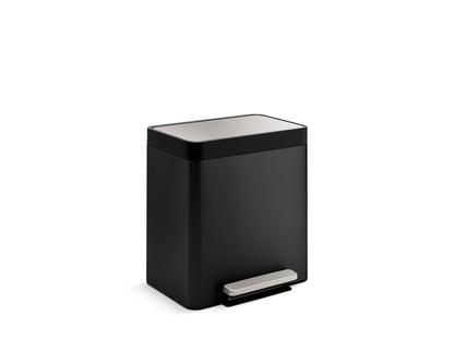 KOHLER K-20942 8-gallon stainless steel step trash can
