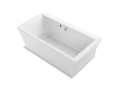 KOHLER K-6367-W1 Stargaze 72" x 36-1/4" freestanding bath with Bask heated surface and fluted shroud