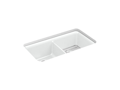 KOHLER K-8199 Cairn 33-1/2" undermount double-bowl kitchen sink