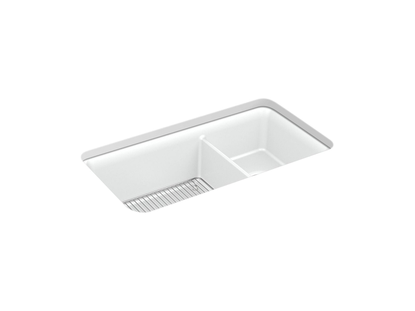 KOHLER K-8204 Cairn 33-1/2" undermount double-bowl kitchen sink