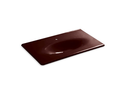 KOHLER Iron/Impressions 37" Enameled cast iron vanity top with integrated oval sink