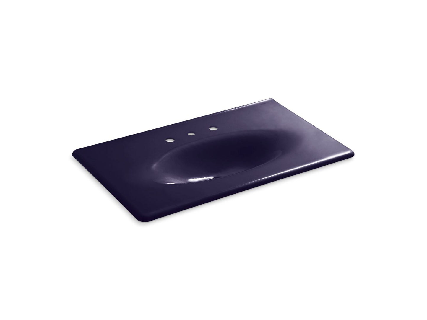KOHLER Iron/Impressions 37" Enameled cast iron vanity top with integrated oval sink