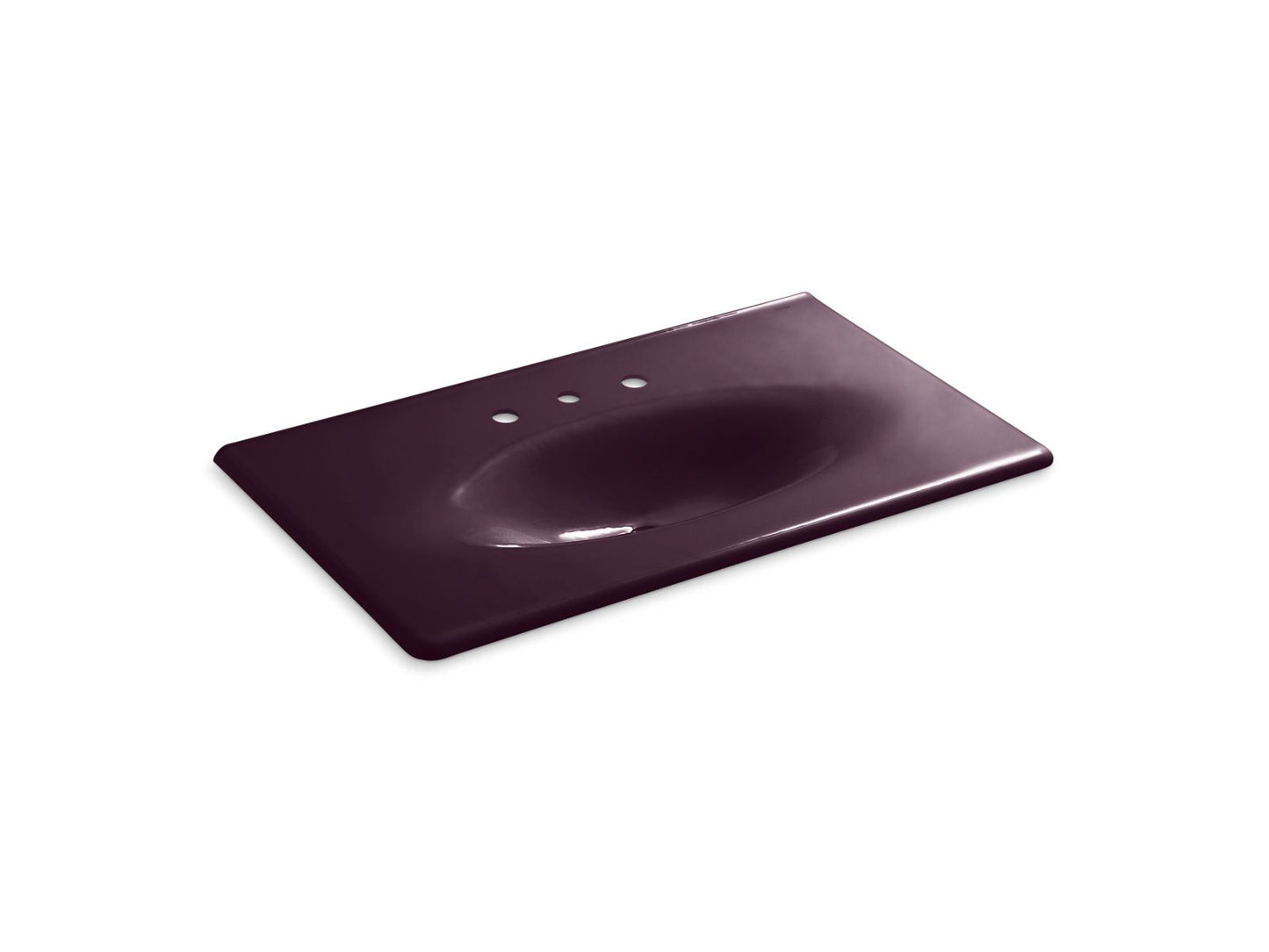 KOHLER Iron/Impressions 37" Enameled cast iron vanity top with integrated oval sink