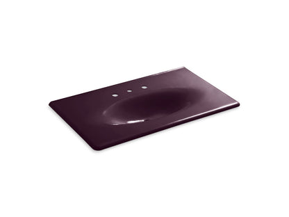 KOHLER Iron/Impressions 37" Enameled cast iron vanity top with integrated oval sink