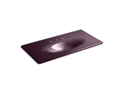 KOHLER Iron/Impressions 43" Enameled cast iron vanity top with integrated oval sink