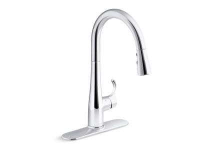 KOHLER K-22036 Simplice Touchless pull-down kitchen sink faucet with three-function sprayhead