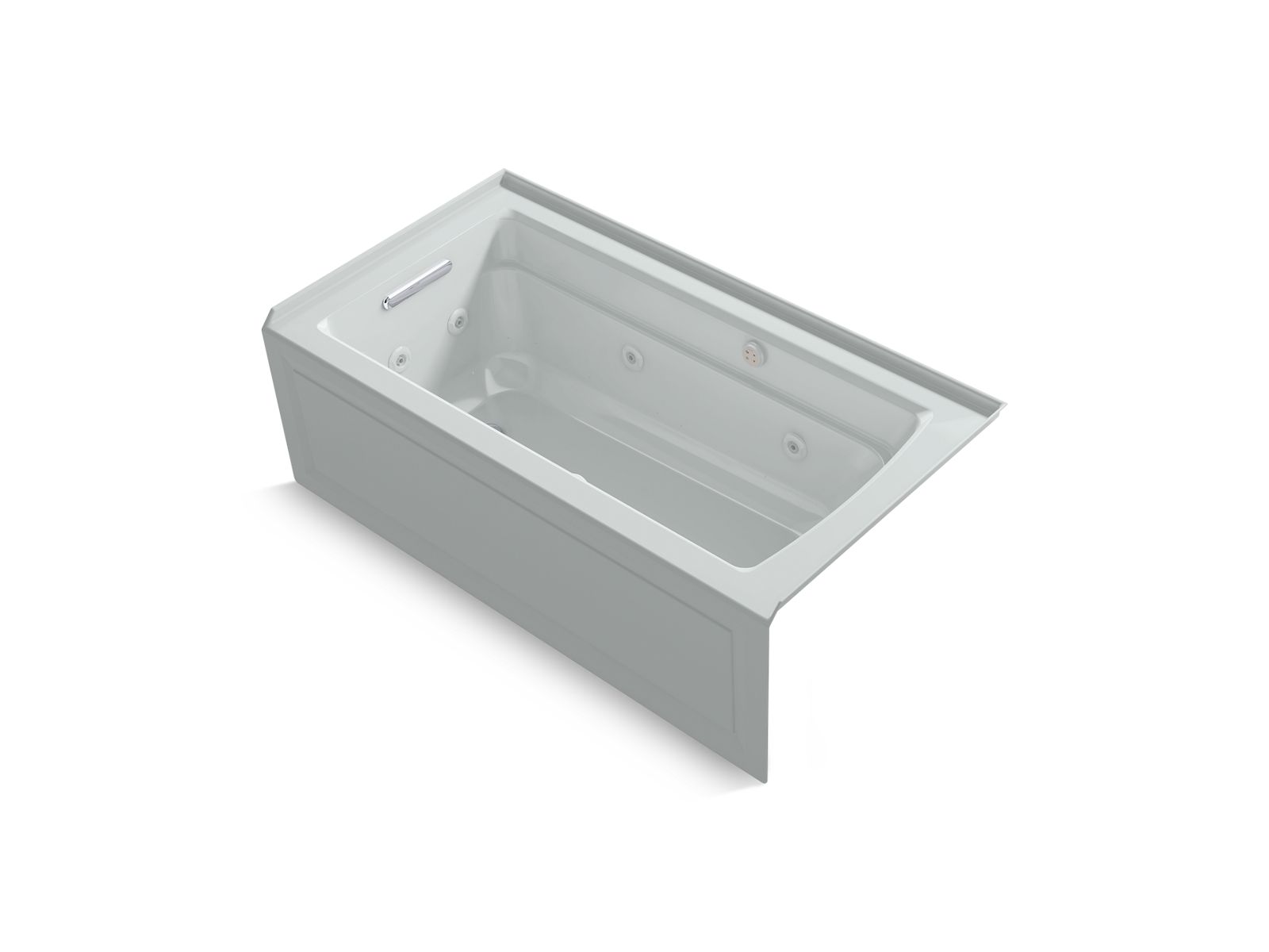 KOHLER K-1122-XGHLA Archer 60" x 32" alcove Heated BubbleMassage air bath and whirlpool, left drain