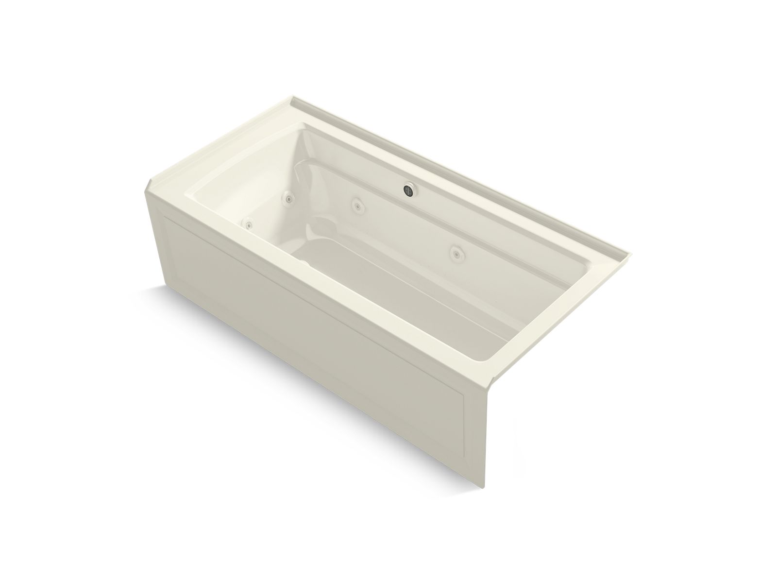 KOHLER K-1949-XGHRA Archer 66" x 32" alcove Heated BubbleMassage air bath and whirlpool, right drain