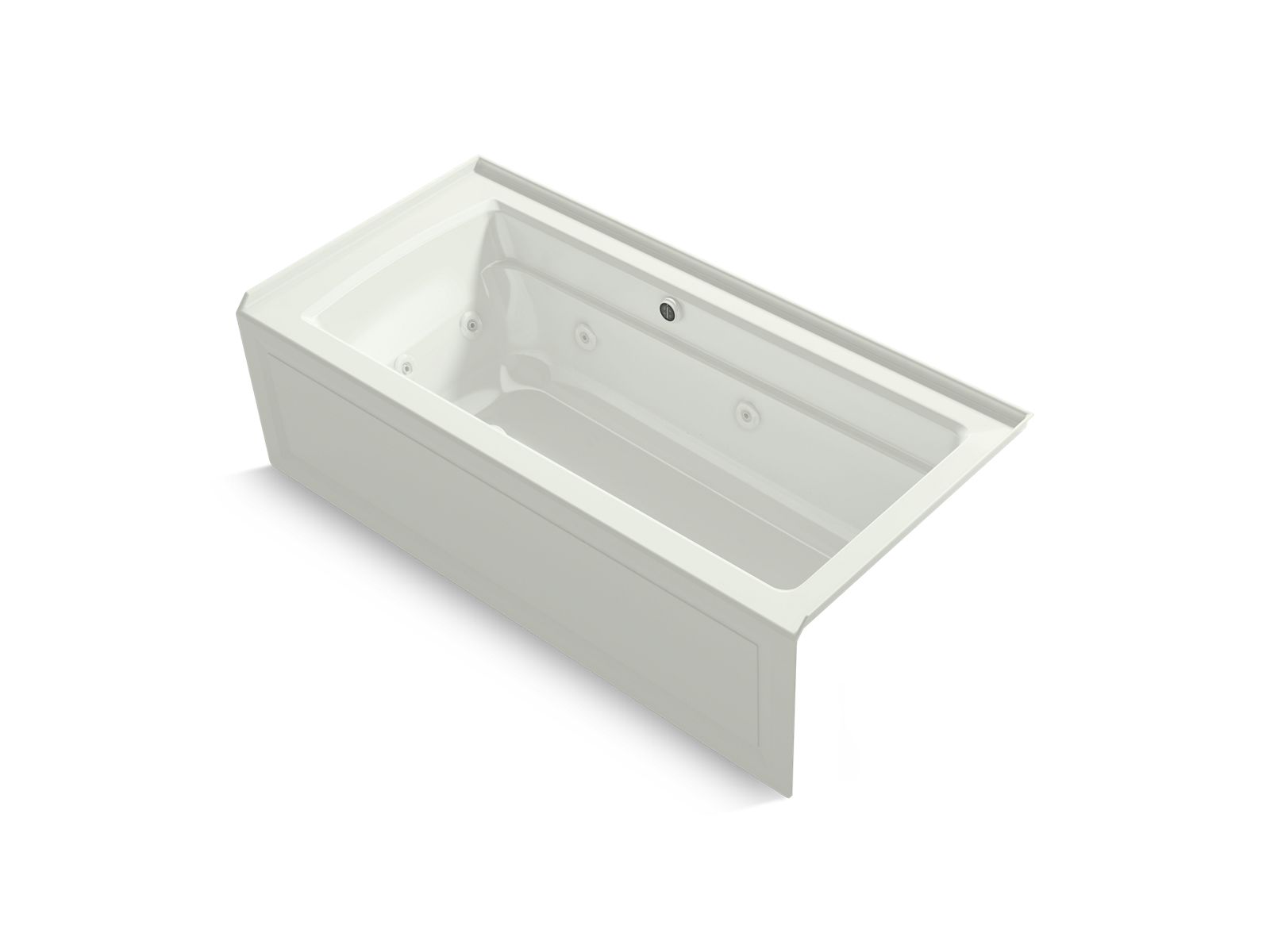 KOHLER K-1949-XGHRA Archer 66" x 32" alcove Heated BubbleMassage air bath and whirlpool, right drain
