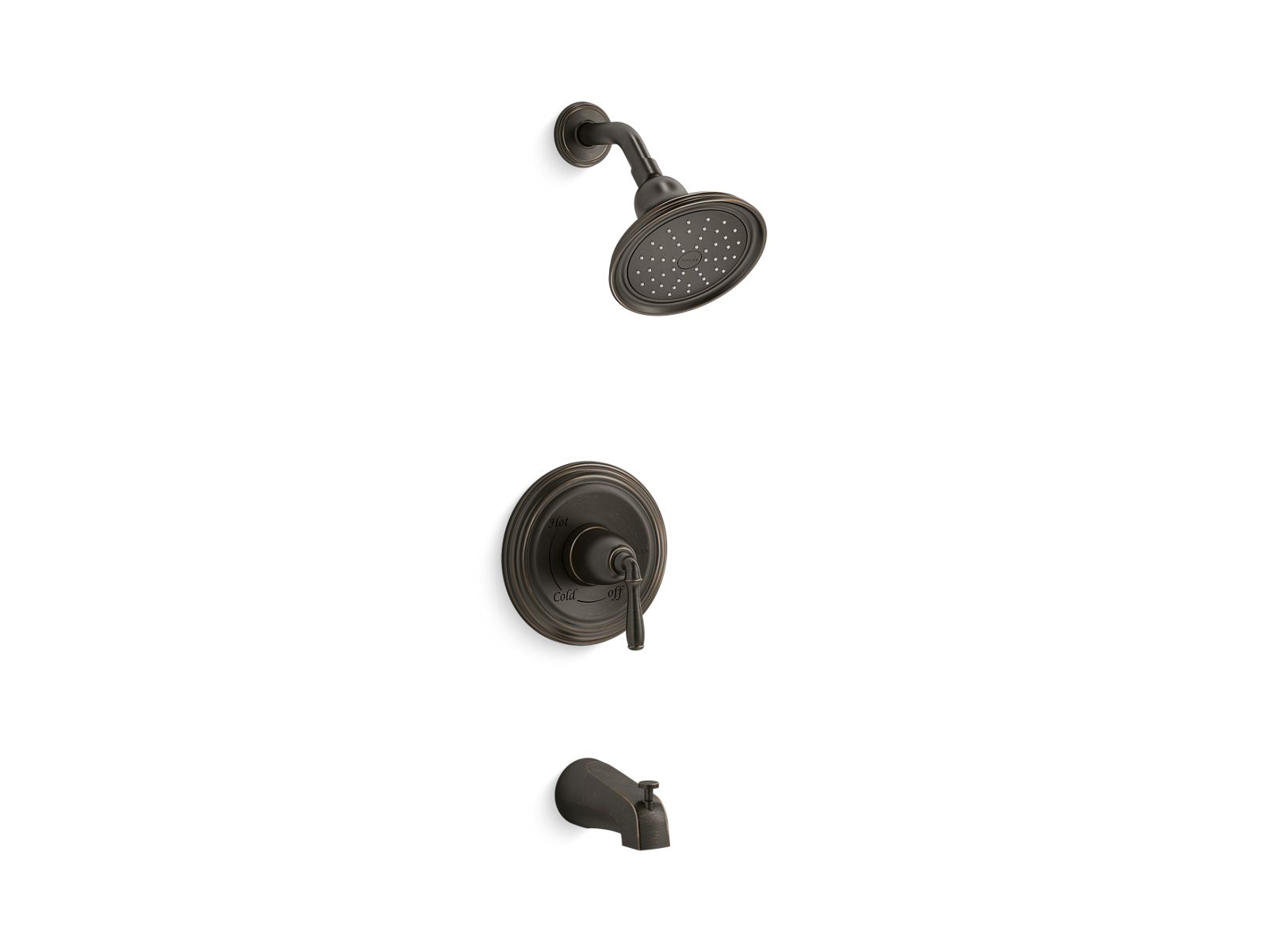 KOHLER K-TS395-4SG Devonshire Rite-Temp bath and shower trim kit, 1.75 gpm, slip-fit spout