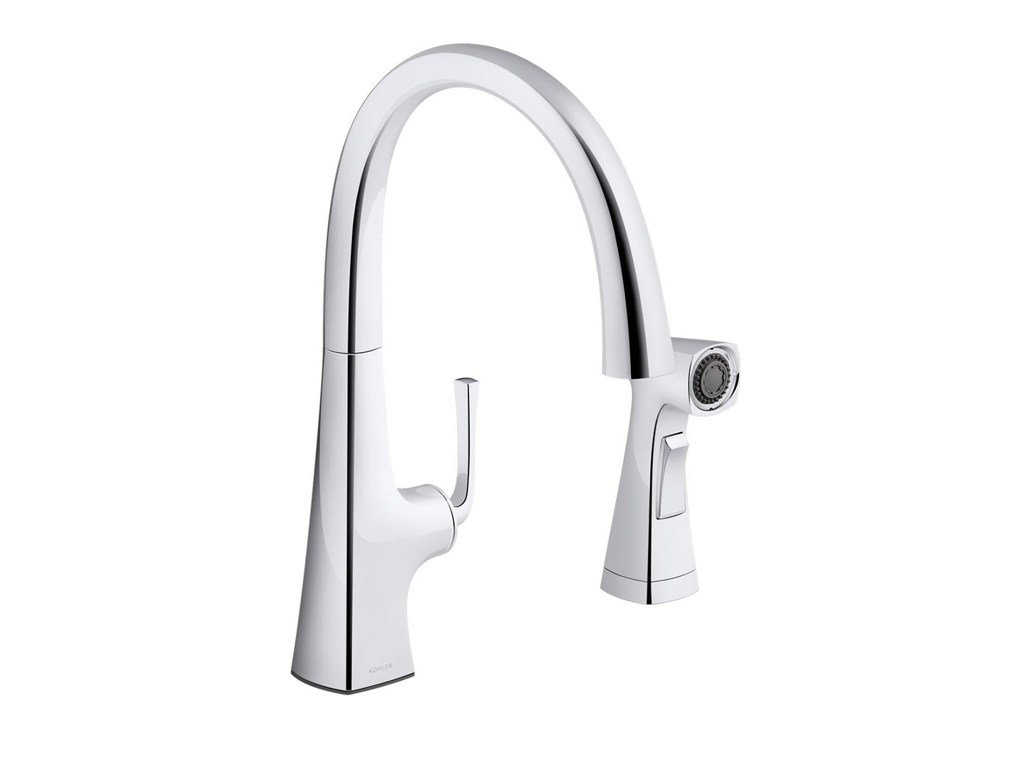 KOHLER K-22064 Graze Single-handle kitchen sink faucet with two-function side sprayer