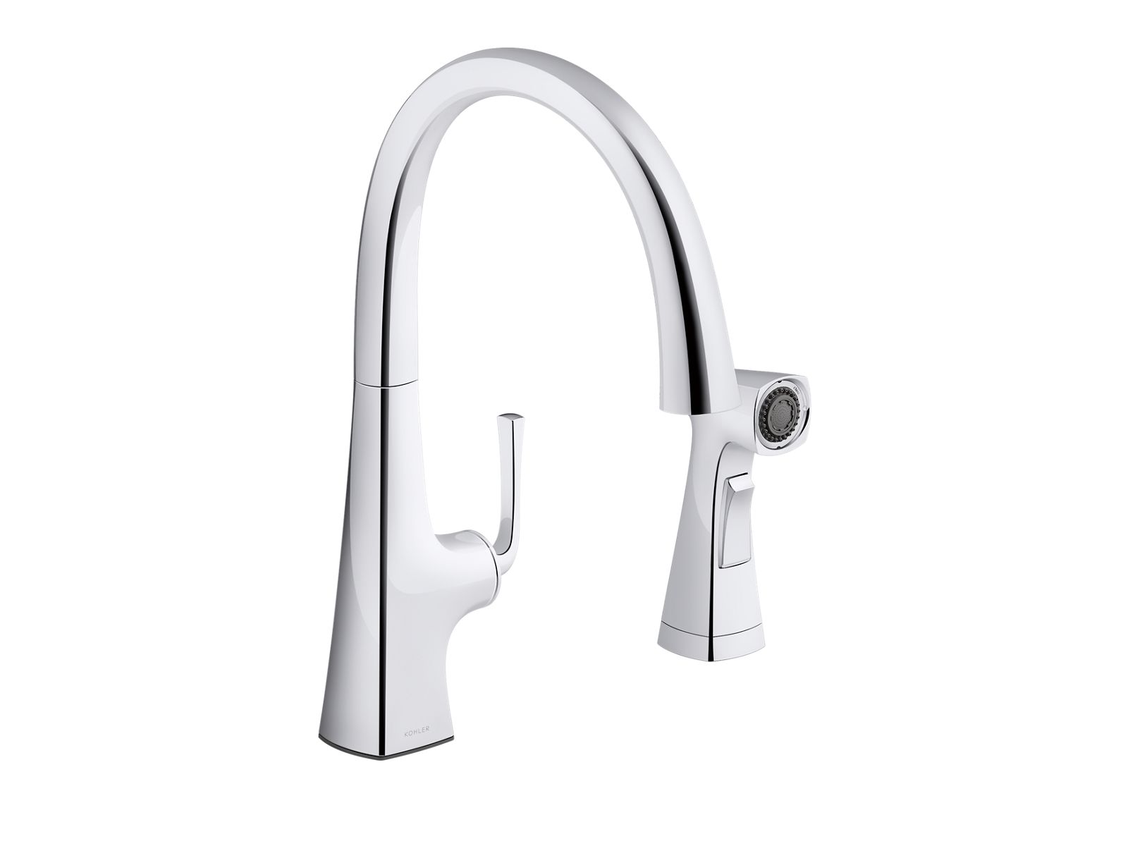 KOHLER K-22064 Graze Single-handle kitchen sink faucet with two-function side sprayer