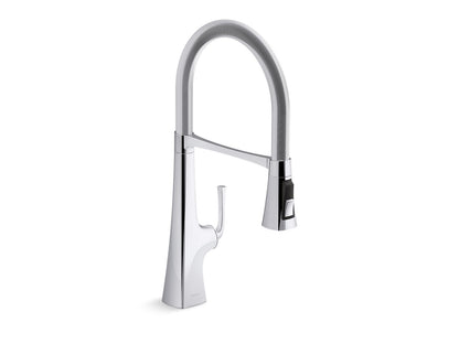 KOHLER K-22061 Graze Semi-professional kitchen sink faucet with three-function sprayhead