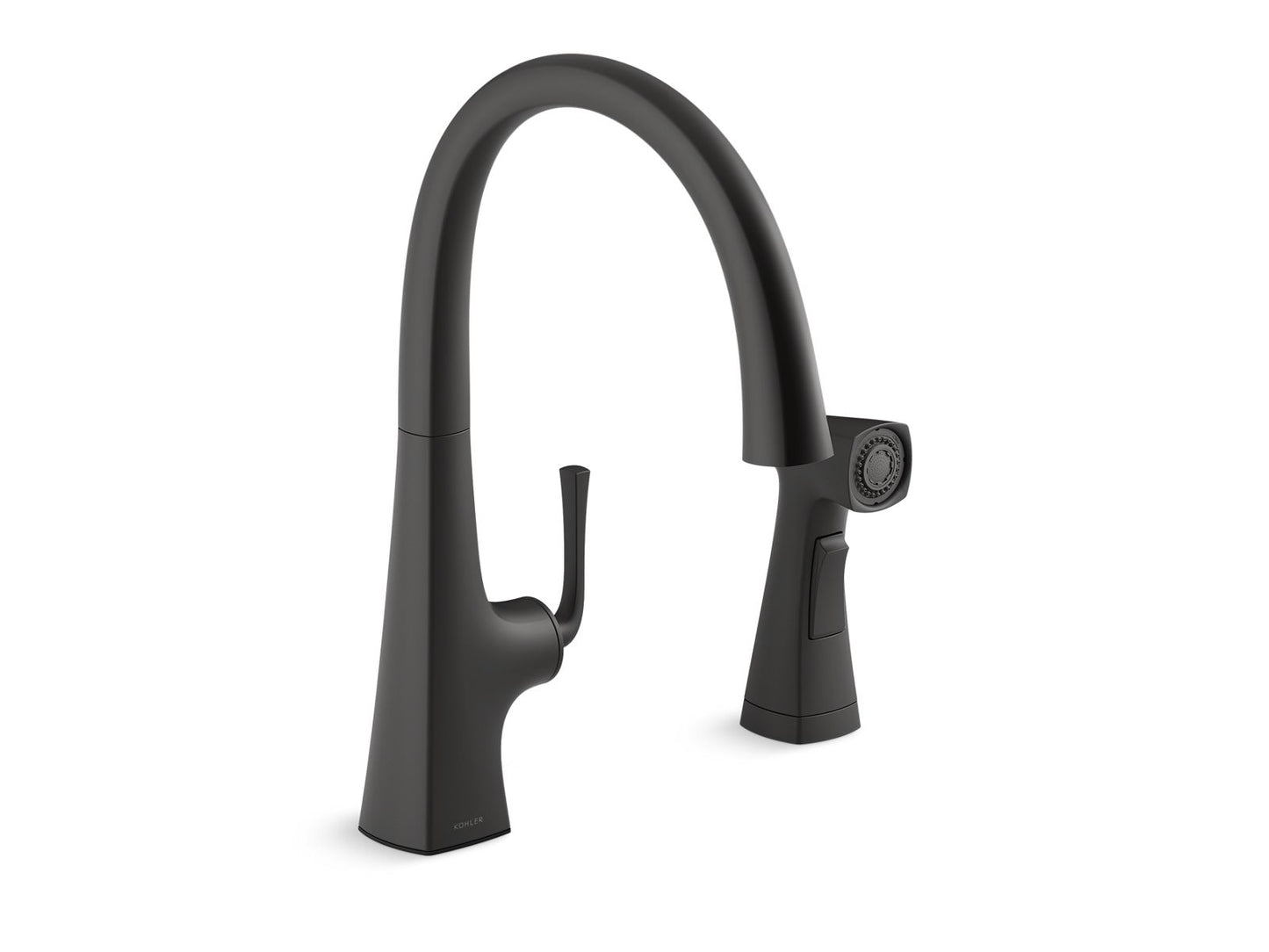 KOHLER K-22064 Graze Single-handle kitchen sink faucet with two-function side sprayer