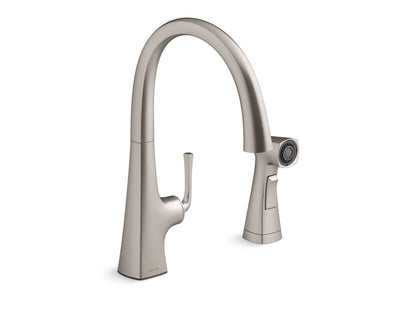 KOHLER K-22064 Graze Single-handle kitchen sink faucet with two-function side sprayer