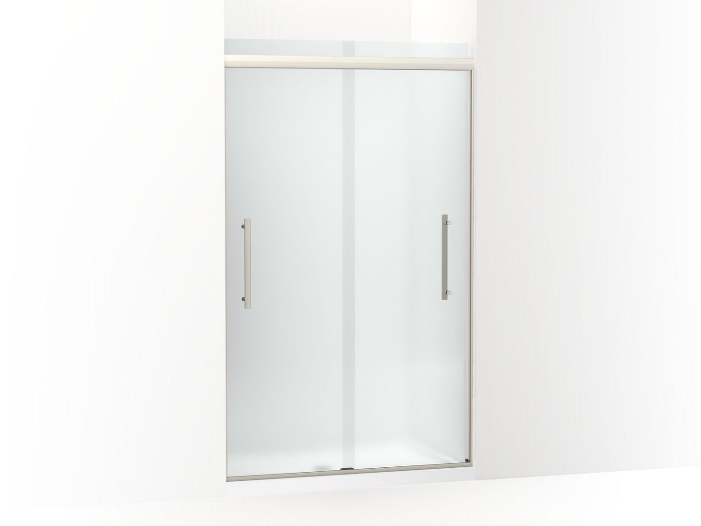 KOHLER K-707601-8D3 Pleat Frameless sliding shower door, 79-1/16" H x 44-5/8 - 47-5/8" W, with 5/16" thick Frosted glass