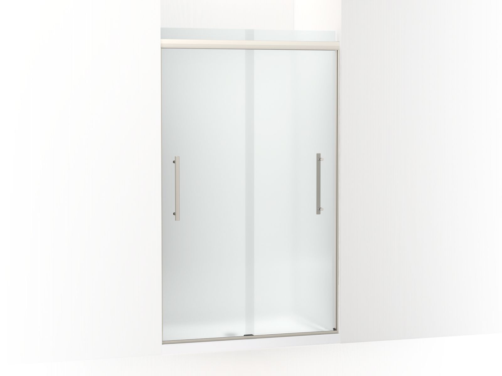 KOHLER K-707601-8D3 Pleat Frameless sliding shower door, 79-1/16" H x 44-5/8 - 47-5/8" W, with 5/16" thick Frosted glass