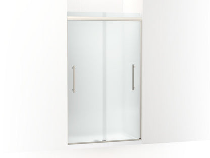 KOHLER K-707601-8D3 Pleat Frameless sliding shower door, 79-1/16" H x 44-5/8 - 47-5/8" W, with 5/16" thick Frosted glass
