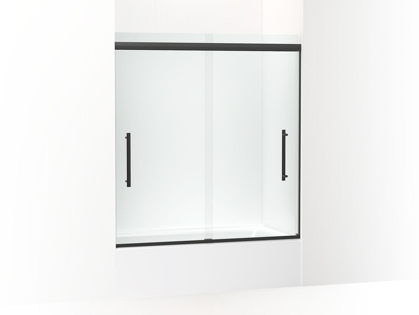 KOHLER K-707602-8L Pleat 63-9/16" H sliding bath door with 5/16"-thick glass