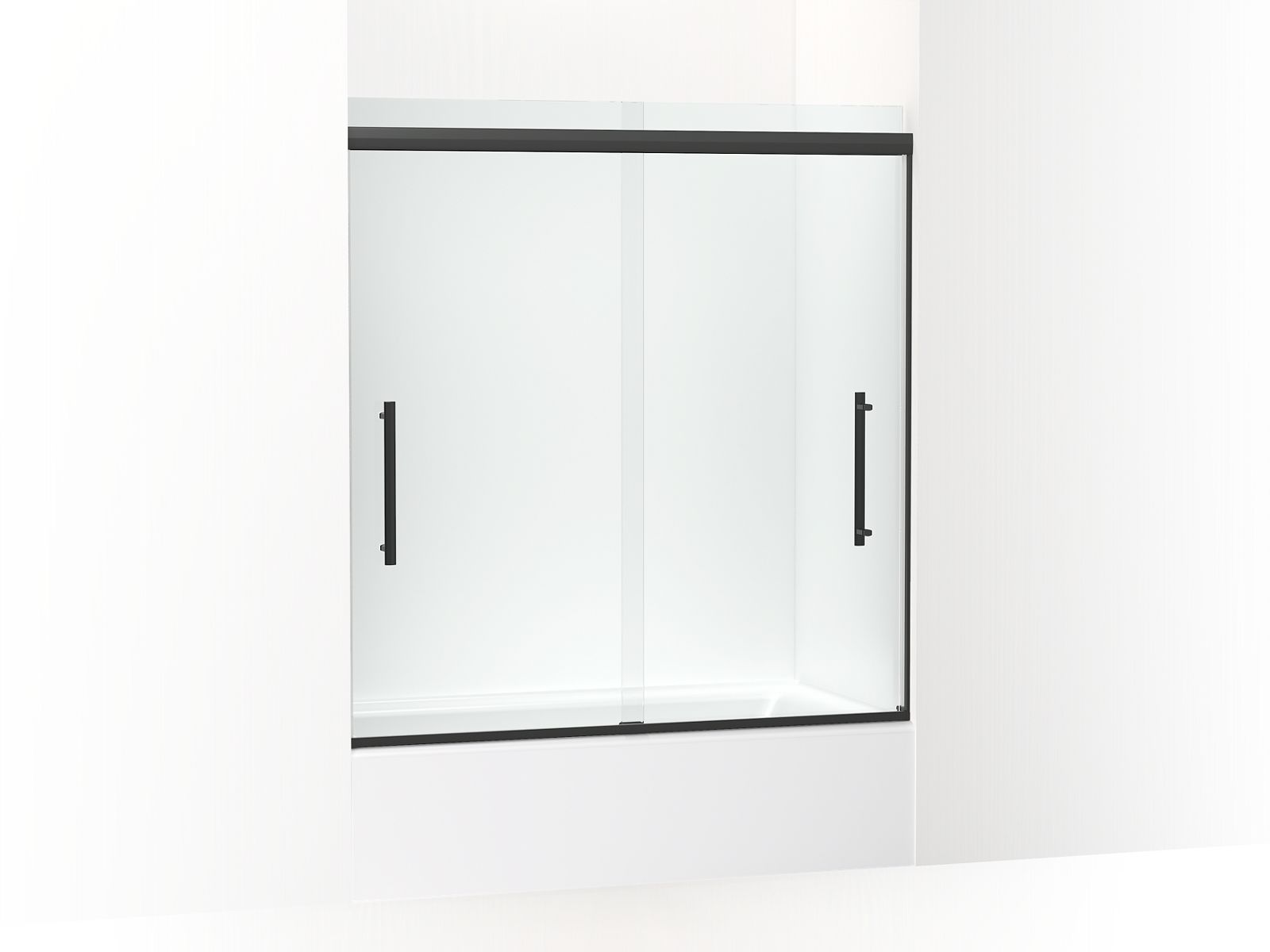 KOHLER K-707602-8L Pleat 63-9/16" H sliding bath door with 5/16"-thick glass