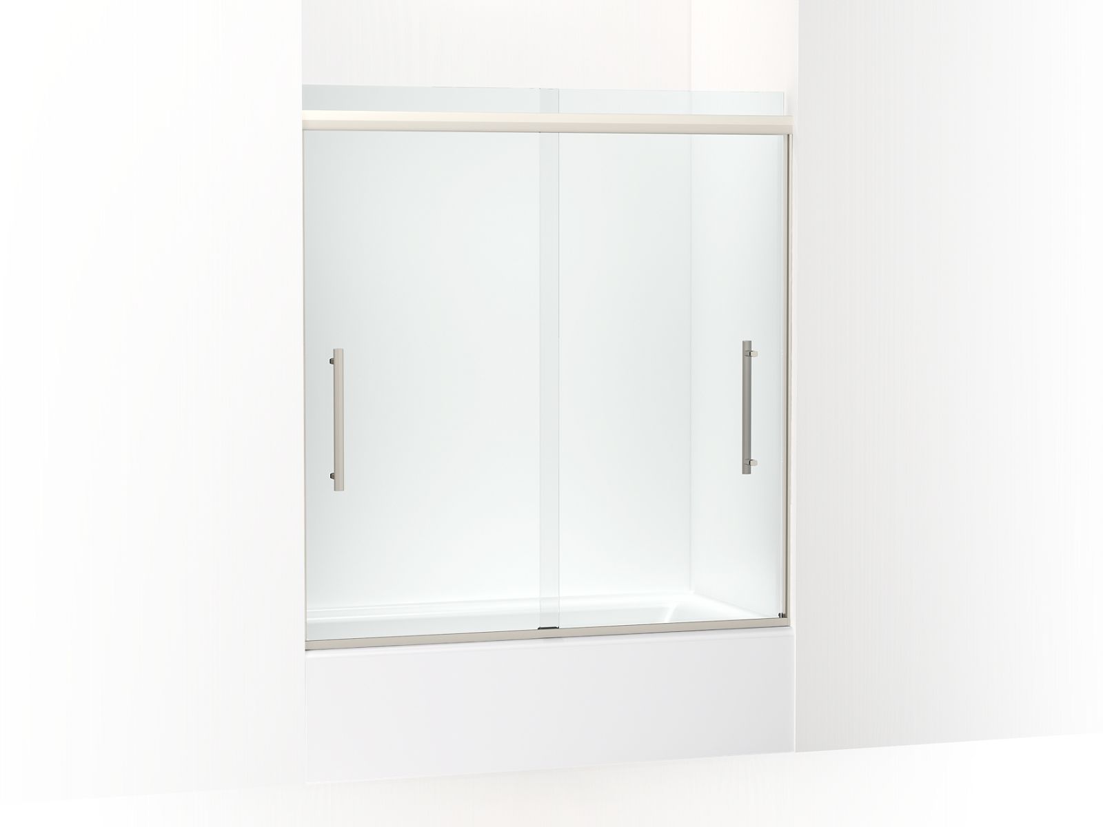 KOHLER K-707602-8L Pleat 63-9/16" H sliding bath door with 5/16"-thick glass