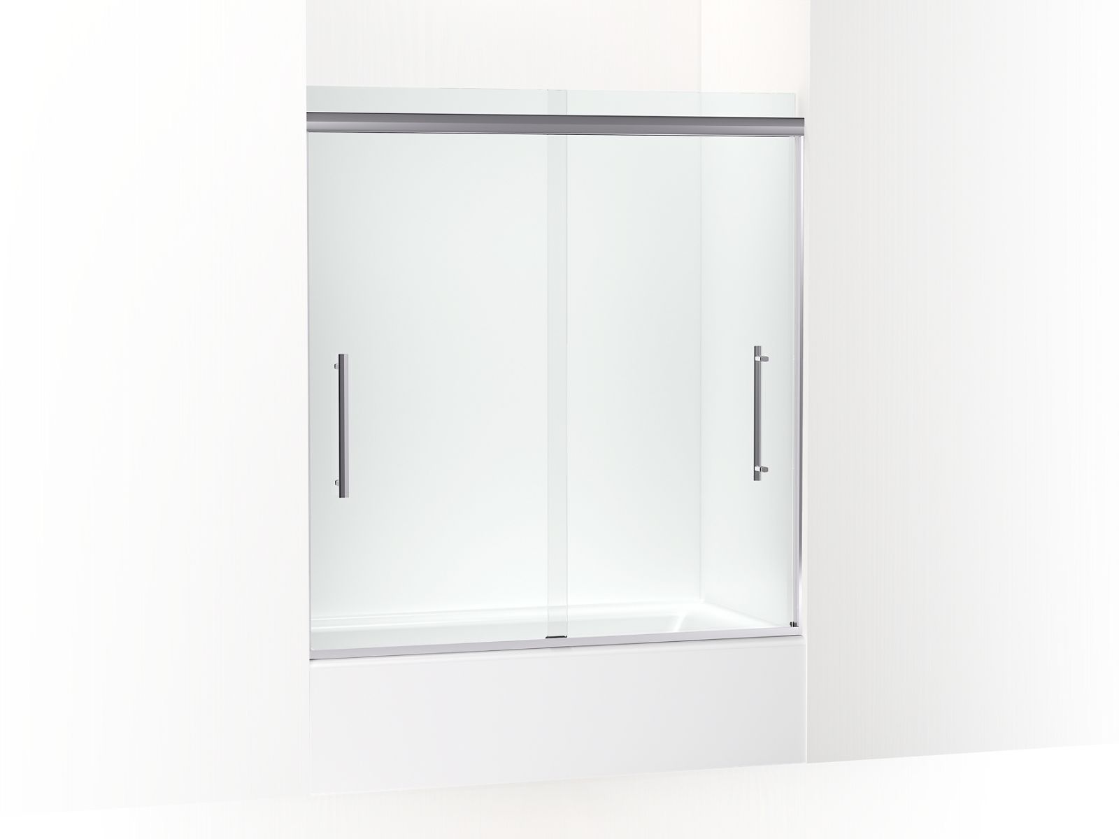 KOHLER K-707602-8L Pleat 63-9/16" H sliding bath door with 5/16"-thick glass