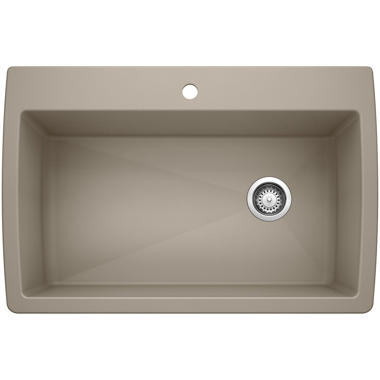 BLANCO 441287 Diamond Super Single Dual Mount Kitchen Sink - Truffle