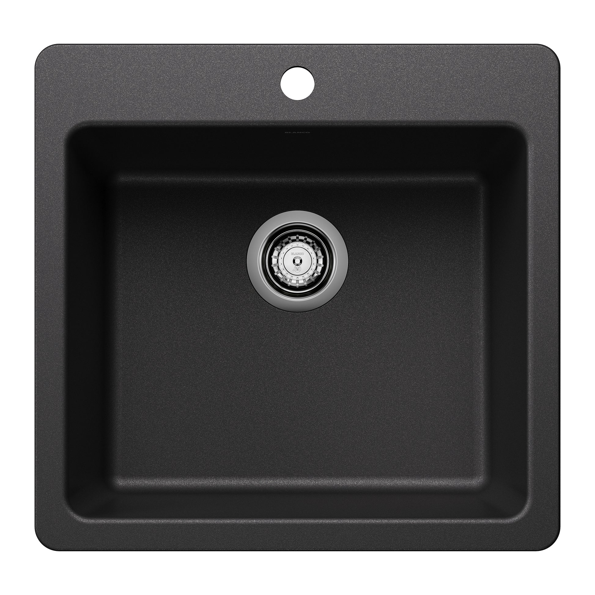 BLANCO Liven SILGRANIT 21" Single Bowl Dual Mount Kitchen Sink - Anthracite