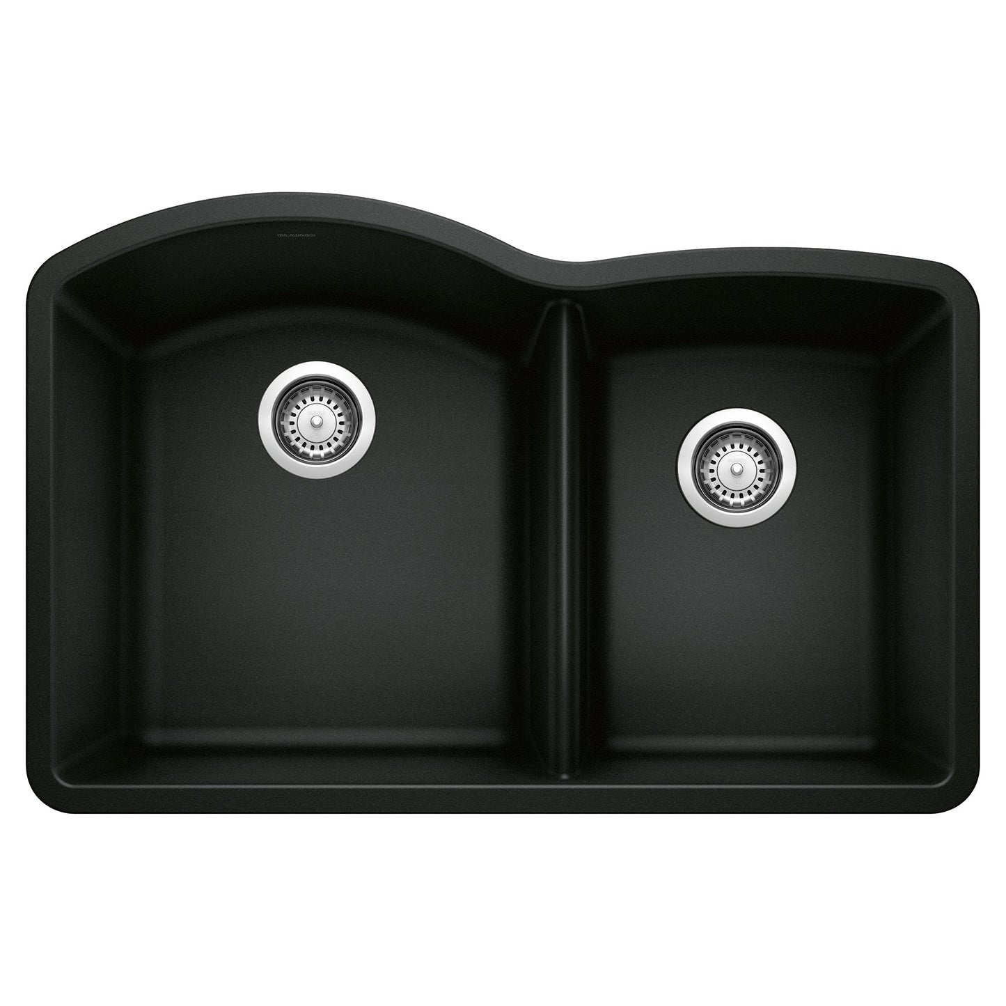 BLANCO 442909 Diamond 1-3/4 Double Bowl Kitchen Sink - Coal Black