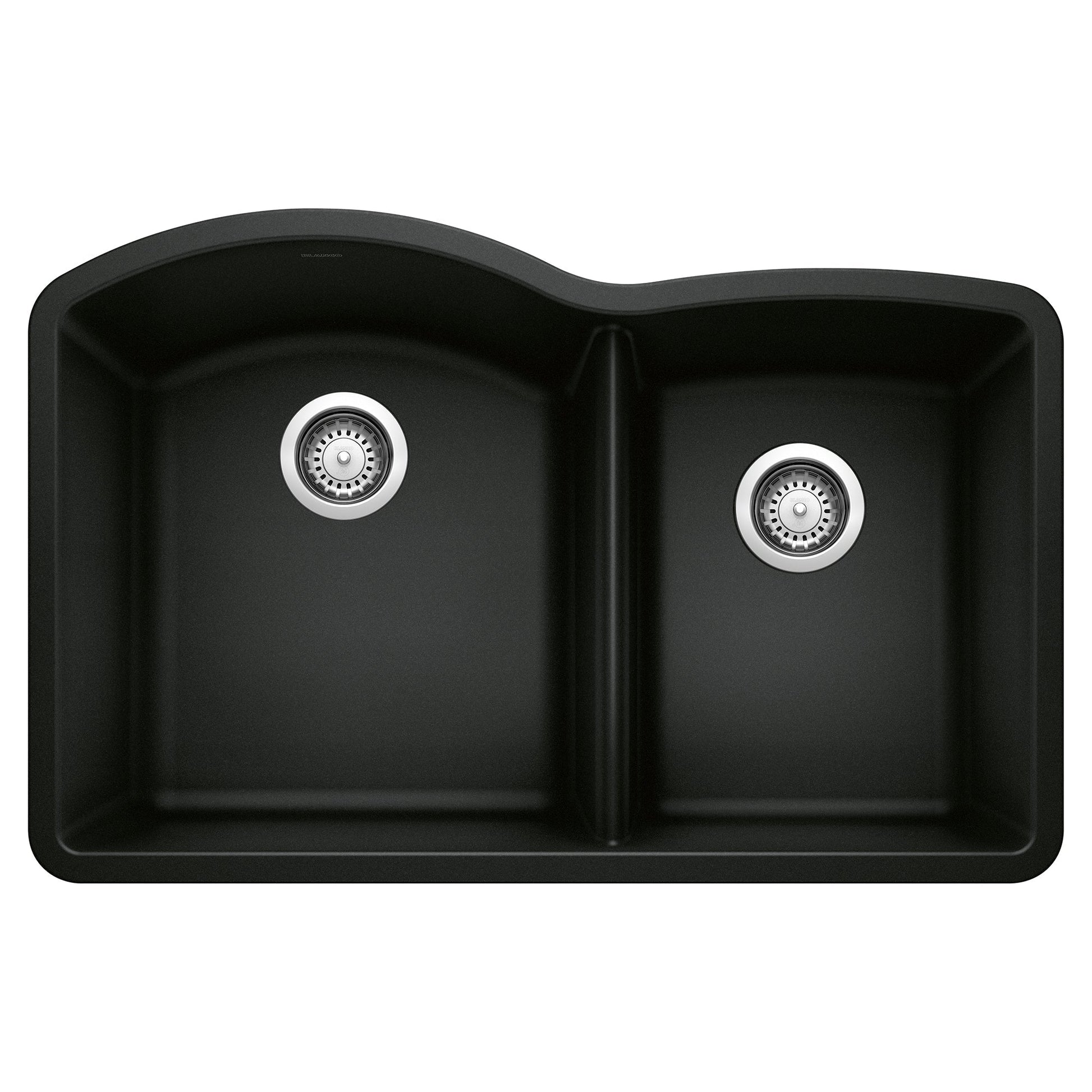 BLANCO 442909 Diamond 1-3/4 Double Bowl Kitchen Sink - Coal Black