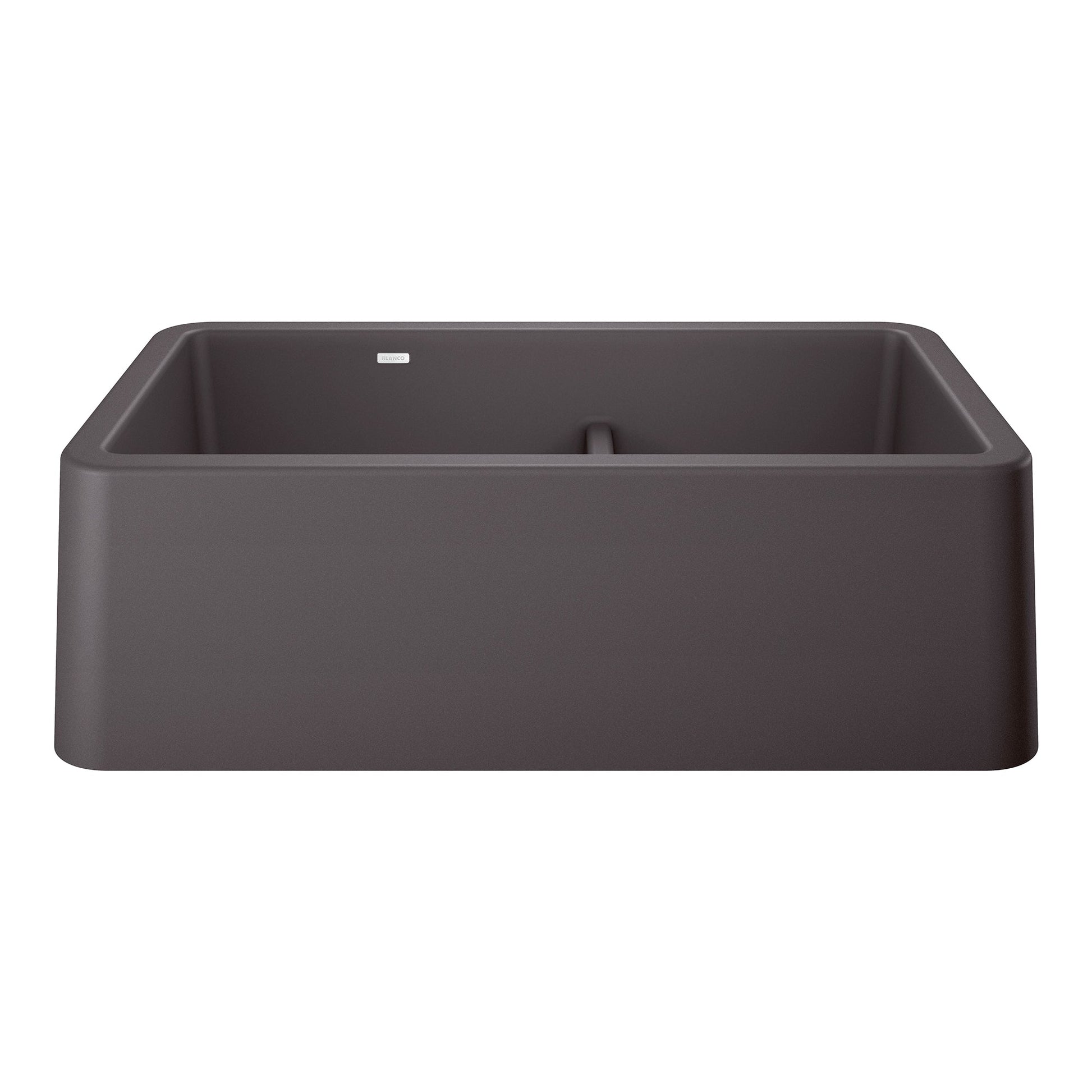 BLANCO 402326 Ikon 33" Apron Double Bowl Farmhouse Sink with Low Divide - Cinder