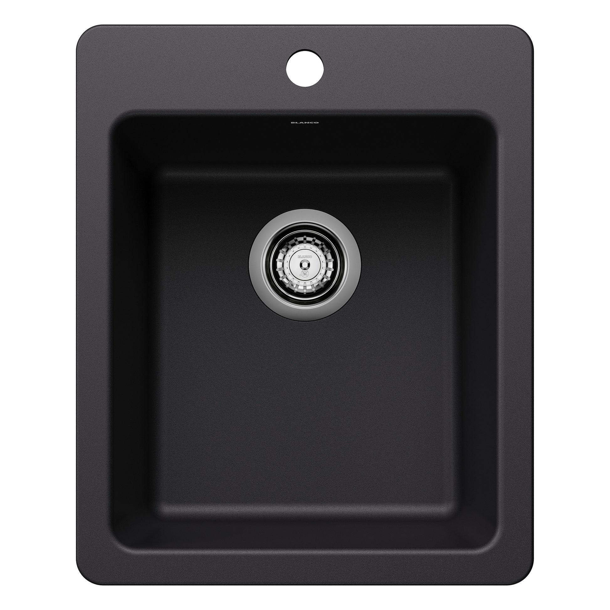 BLANCO Liven SILGRANIT 17" Dual Mount Bar Sink - Coal Black