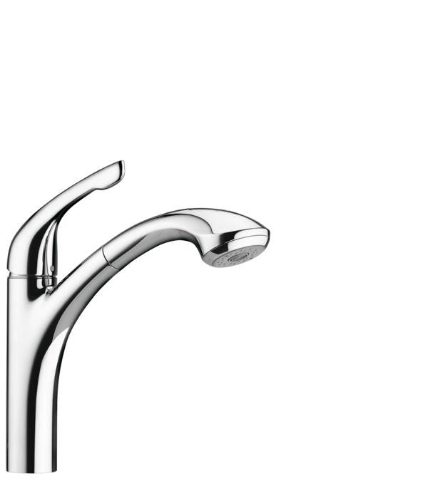 Hansgrohe 04076000 Allegro E Pull-Out Kitchen Faucet with Toggle Spray Diverter in Chrome