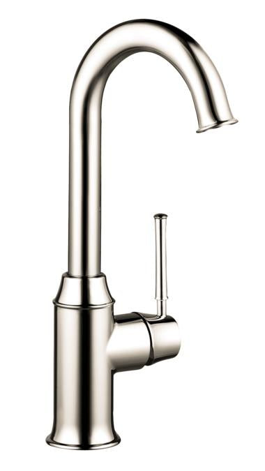 Hansgrohe 04217830 Talis C High-Arc Bar Faucet with Quick Cleaning Aerator in Polished Nickel