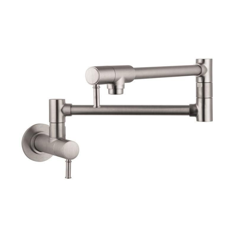Hansgrohe 04218800 Talis C Wall Mounted Double-Jointed Pot Filler in Steel Optic