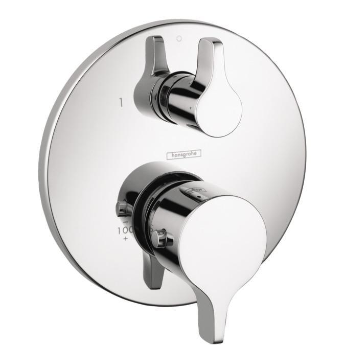Hansgrohe 04230000 S Thermostatic Valve Trim with Integrated Volume Control - Less Valve in Chrome