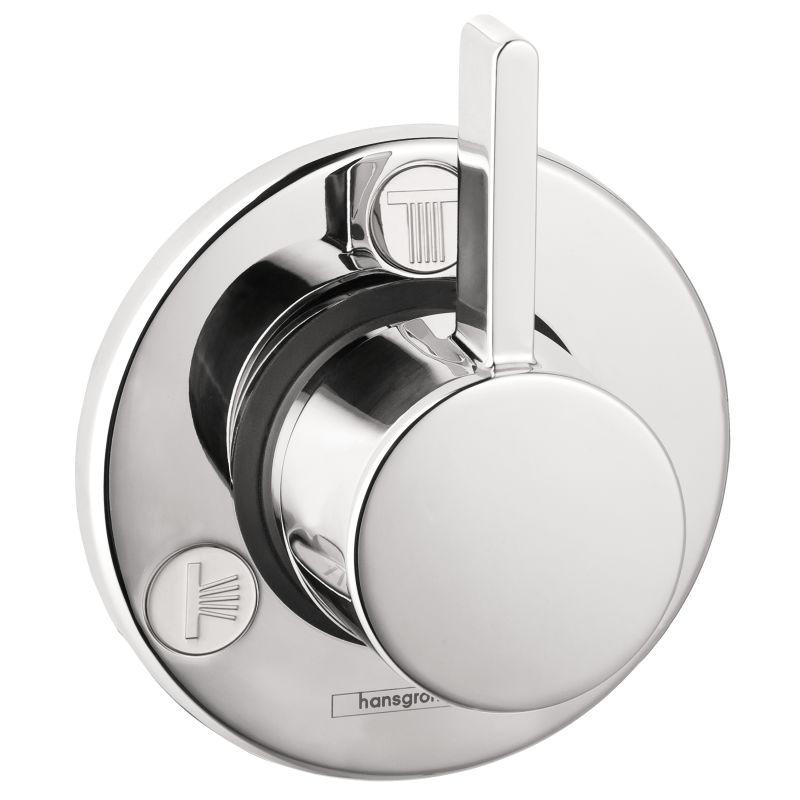 Hansgrohe 04232000 S Trio/Quattro Diverter Trim - Less Valve in Chrome